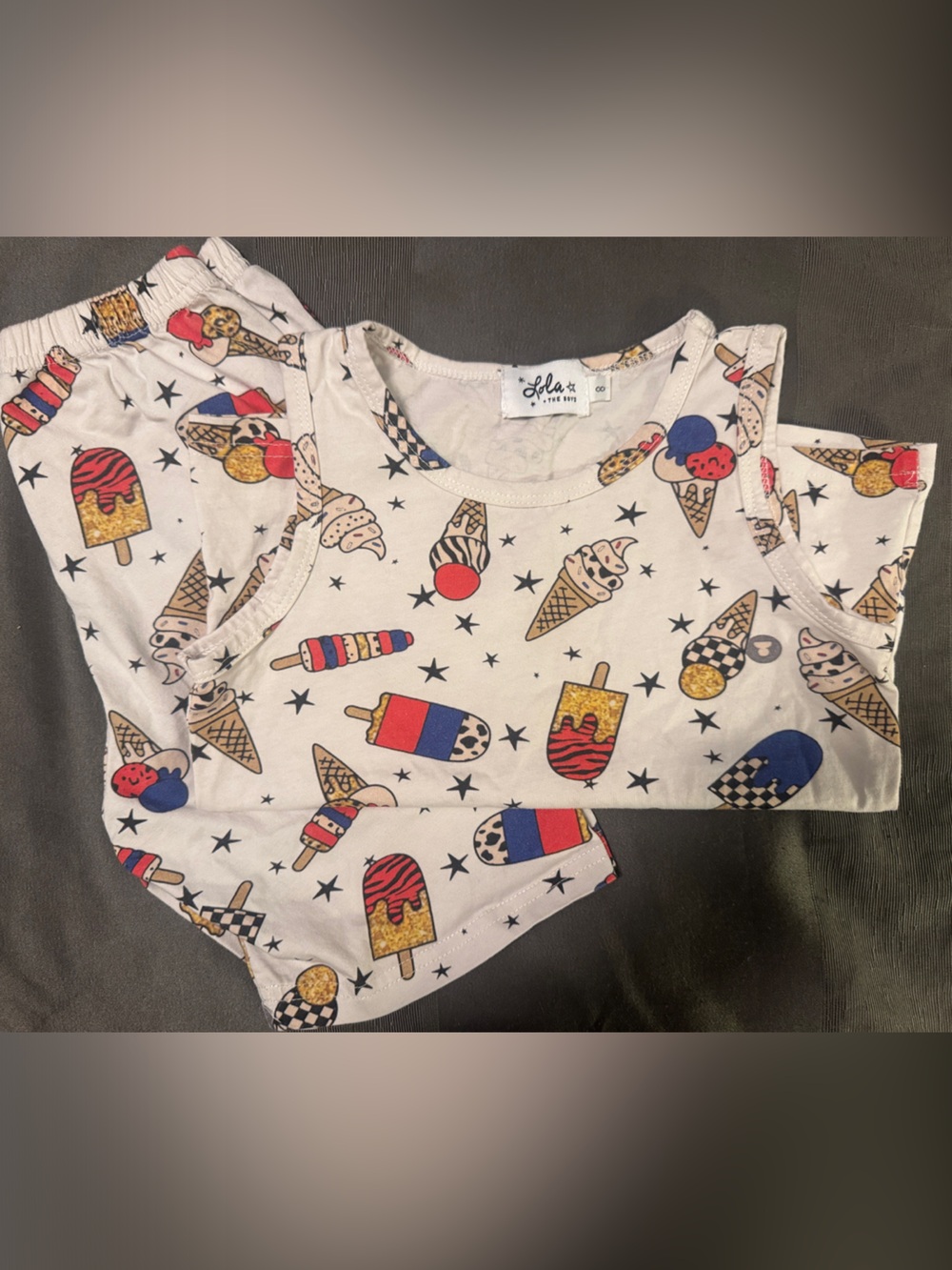 Lola and the Boys girls patriotic Ice Cream Print set!